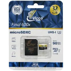 کارت حافظه microSDHC ویکومن 600X ظرفیت 32 گیگابایت به همراه آداپتور