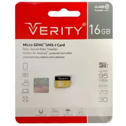 رم میکرو 16 گیگ VERITY مدل U1 95MB/s 633X