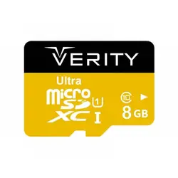 رم میکرو 8 گیگ VERITY مدل U1 95MB/s 633X آداپتور دار