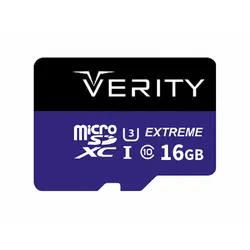 رم میکرو 16 گیگ VERITY مدل U3 80MB/s 533X آداپتور دار