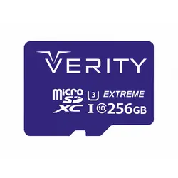 رم میکرو 256 گیگ VERITY مدل U3 80MB/s 533X آداپتور دار