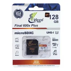 کارت حافظه microSDXC ویکومن 600X ظرفیت 128 گیگابایت به همراه آداپتور