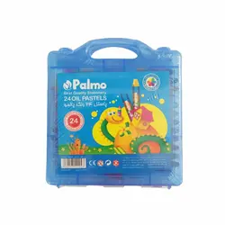 پاستل ۲۴ رنگ جعبه طلقی پالمو