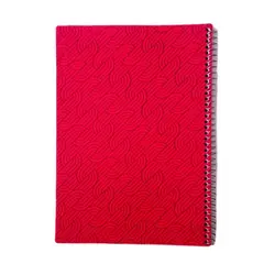 دفتر 100 برگ سیمی طلقی تک رنگ