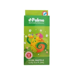 پاستل روغنی ۱۲ رنگ پالمو جعبه مقوایی