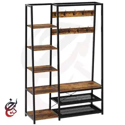جالباسی چوب و فلز طرح رامونا مدل Cr-1008 - سنجد چوب