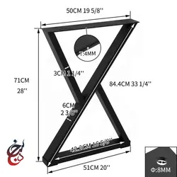 پایه میز فلزی طرح برزین مدل le-1003 - سنجد چوب