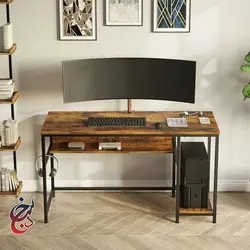 میز اداری پایه فلزی طرح آرین مدل de-1011 - سنجد چوب