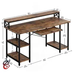 میز اداری پایه فلزی طرح آرمان مدل de-1008 - سنجد چوب