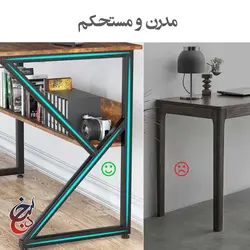 میز پایه فلزی طرح آرتین مدل de-1006 - سنجد چوب