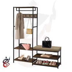 جالباسی چوب و فلز طرح روجا مدل Cr-1014 - سنجد چوب