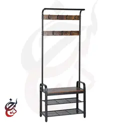 جالباسی چوب و فلز طرح ریبار مدل Cr-1016 - سنجد چوب