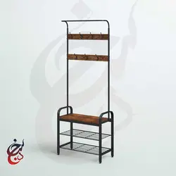 جالباسی چوب و فلز طرح ریبار مدل Cr-1016 - سنجد چوب
