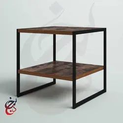 میز پاتختی چوب و فلز طرح سام مدل NS-1004 - سنجد چوب