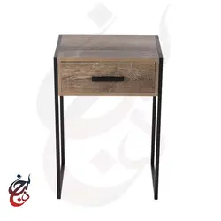 میز پاتختی چوب و فلز طرح سرو مدل NS-1008 - سنجد چوب