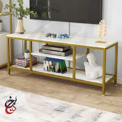 میز تلویزیون چوب و فلز طرح مهکامه مدل Ts-1003 - سنجد چوب