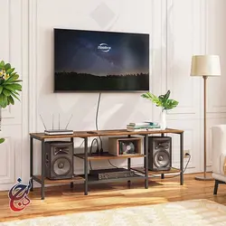 میز تلویزیون چوب و فلز طرح مهرا مدل Ts-1006 - سنجد چوب