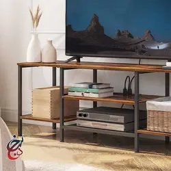 میز تلویزیون چوب و فلز طرح مهرا مدل Ts-1006 - سنجد چوب