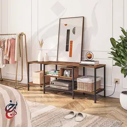 میز تلویزیون چوب و فلز طرح مهرا مدل Ts-1006 - سنجد چوب
