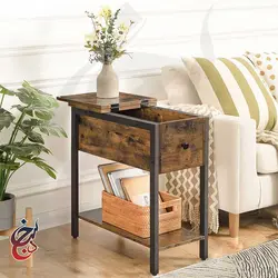 میز کنار مبلی چوب و فلز طرح ساویز مدل ST-1003 - سنجد چوب