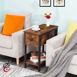 میز کنار مبلی چوب و فلز طرح ساویز مدل ST-1003 - سنجد چوب