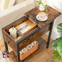میز کنار مبلی چوب و فلز طرح ساویز مدل ST-1003 - سنجد چوب