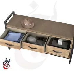جاکفشی چوب و فلز طرح گردیا مدل shb-1011 - سنجد چوب