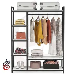 جالباسی چوب و فلز طرح رستان مدل Cr-1019 - سنجد چوب