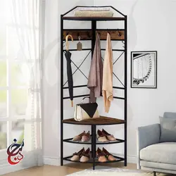 جالباسی چوب و فلز طرح راویار مدل Cr-1018 - سنجد چوب