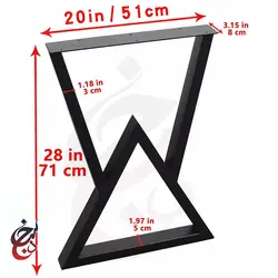 پایه میز فلزی طرح بتیس مدل le-1008 - سنجد چوب