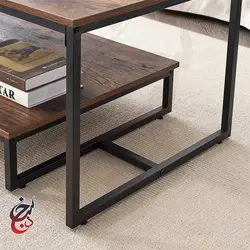 میز جلو مبلی چوب و فلز طرح فراز مدل Ct-1005 - سنجد چوب