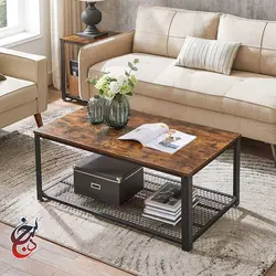 میز جلو مبلی چوب و فلز طرح فرناد مدل Ct-1003 - سنجد چوب