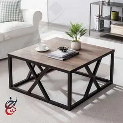 میز جلو مبلی چوب و فلز طرح فرنام مدل Ct-1001 - سنجد چوب