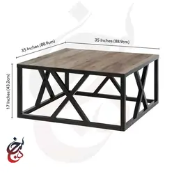 میز جلو مبلی چوب و فلز طرح فرنام مدل Ct-1001 - سنجد چوب
