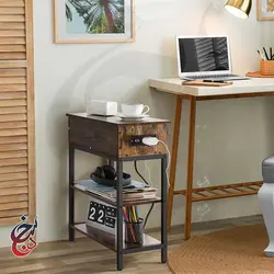 میز کنار مبلی چوب و فلز طرح سوین مدل ST-1007 - سنجد چوب