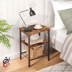 میز کنار مبلی چوب و فلز طرح سورن مدل ST-1010 - سنجد چوب