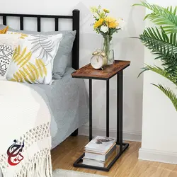 میز کنار مبلی چوب و فلز طرح ساینا مدل ST-1008 - سنجد چوب