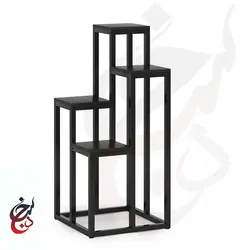 استند گلدان چوب و فلز طرح ارکیده مدل fs-1003 - سنجد چوب