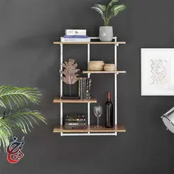شلف دیواری طرح هیرمند مدل wsh-1010 - سنجد چوب