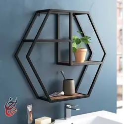 شلف دیواری طرح هلاله مدل wsh-1008 - سنجد چوب