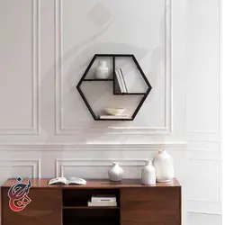 شلف دیواری طرح هلاله مدل wsh-1008 - سنجد چوب