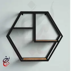 شلف دیواری طرح هلاله مدل wsh-1008 - سنجد چوب
