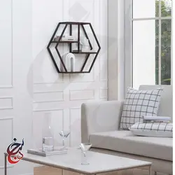 شلف دیواری طرح هلاله مدل wsh-1008 - سنجد چوب