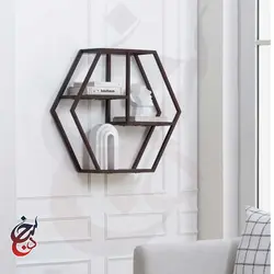 شلف دیواری طرح هلاله مدل wsh-1008 - سنجد چوب