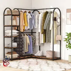 جالباسی چوب و فلز طرح راتا مدل Cr-1022 - سنجد چوب