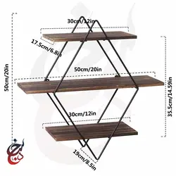 شلف دیواری طرح هوردخت مدل wsh-1017 - سنجد چوب