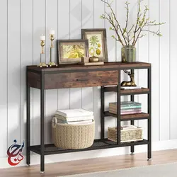 کنسول چوب و فلز طرح کیسان مدل Co-1017 - سنجد چوب