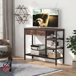 کنسول چوب و فلز طرح کیسان مدل Co-1017 - سنجد چوب