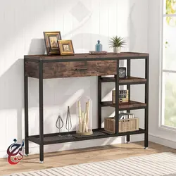 کنسول چوب و فلز طرح کیسان مدل Co-1017 - سنجد چوب