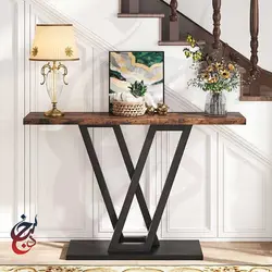کنسول چوب و فلز طرح کیاوش مدل Co-1018 - سنجد چوب